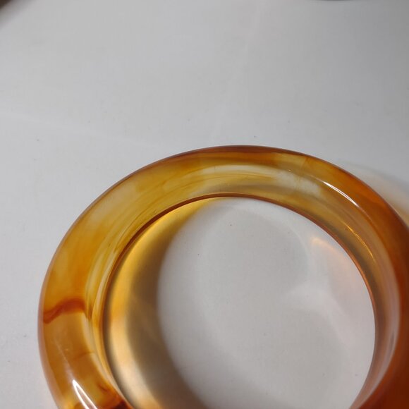 8 Inch Vintage Thick Orange Bangle - Picture 8 of 12